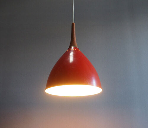 Vintage Danish Red metal suspension