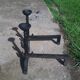 Pair of Small Fireplace Andirons with Bowls