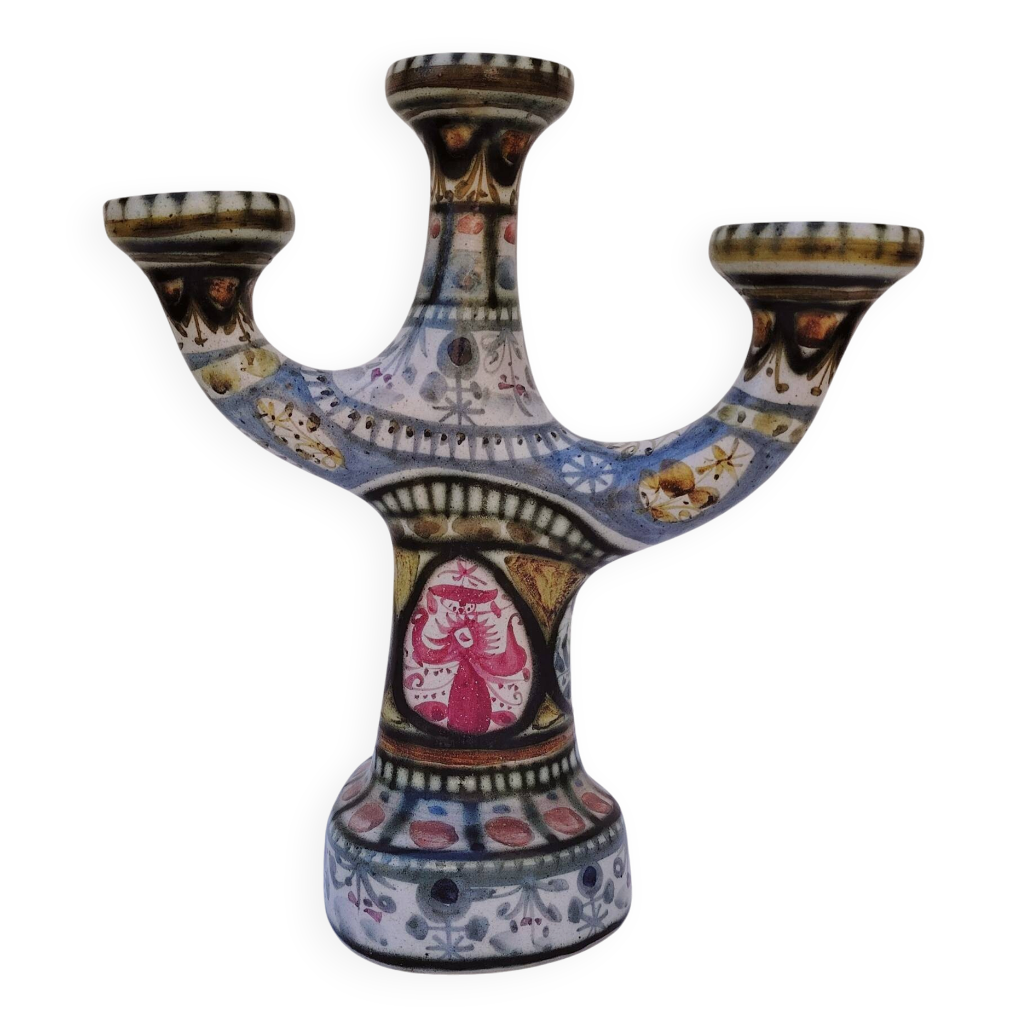 Bougeoir chandelier, céramique, Kéraluc, André L’helguen