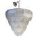 Glass Kromo With Frosted Leaves Candlestick