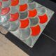 Ceramic coffee table with scales from the 1950s.