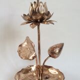 Hollywood Regency-style "lotus flower" lamp foot