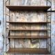Ancienne etagère murale modulable tomado métal noir + bois clair vintage