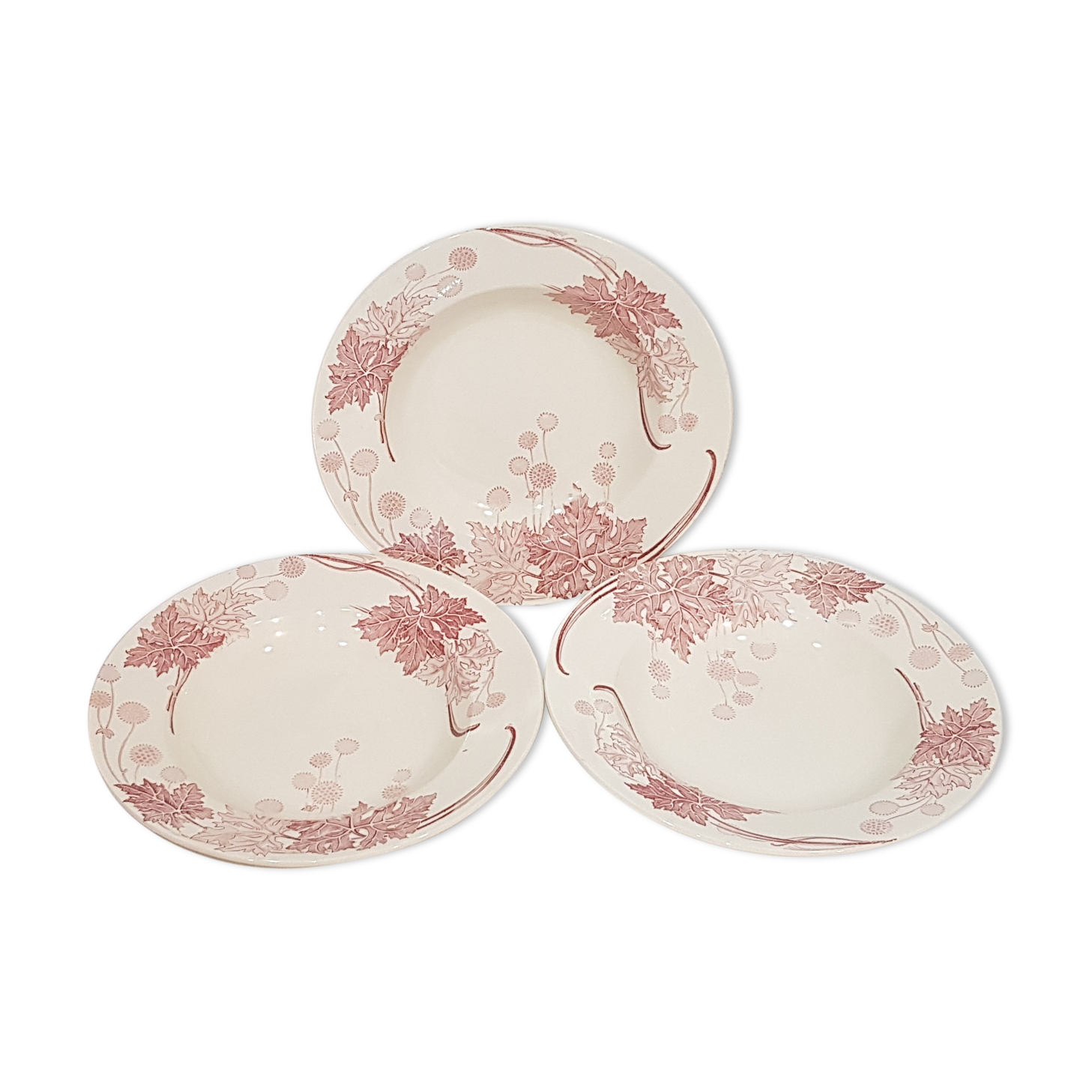 3 tablespoons in Luneville model Platane earthenware, iron earth