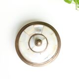 Brass box, mother-of-pearl décor, 60s