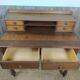 Wooden desk with turned feet