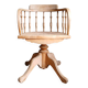 Fauteuil de bureau américain "capitaine" en chêne & cannage, vers 1900