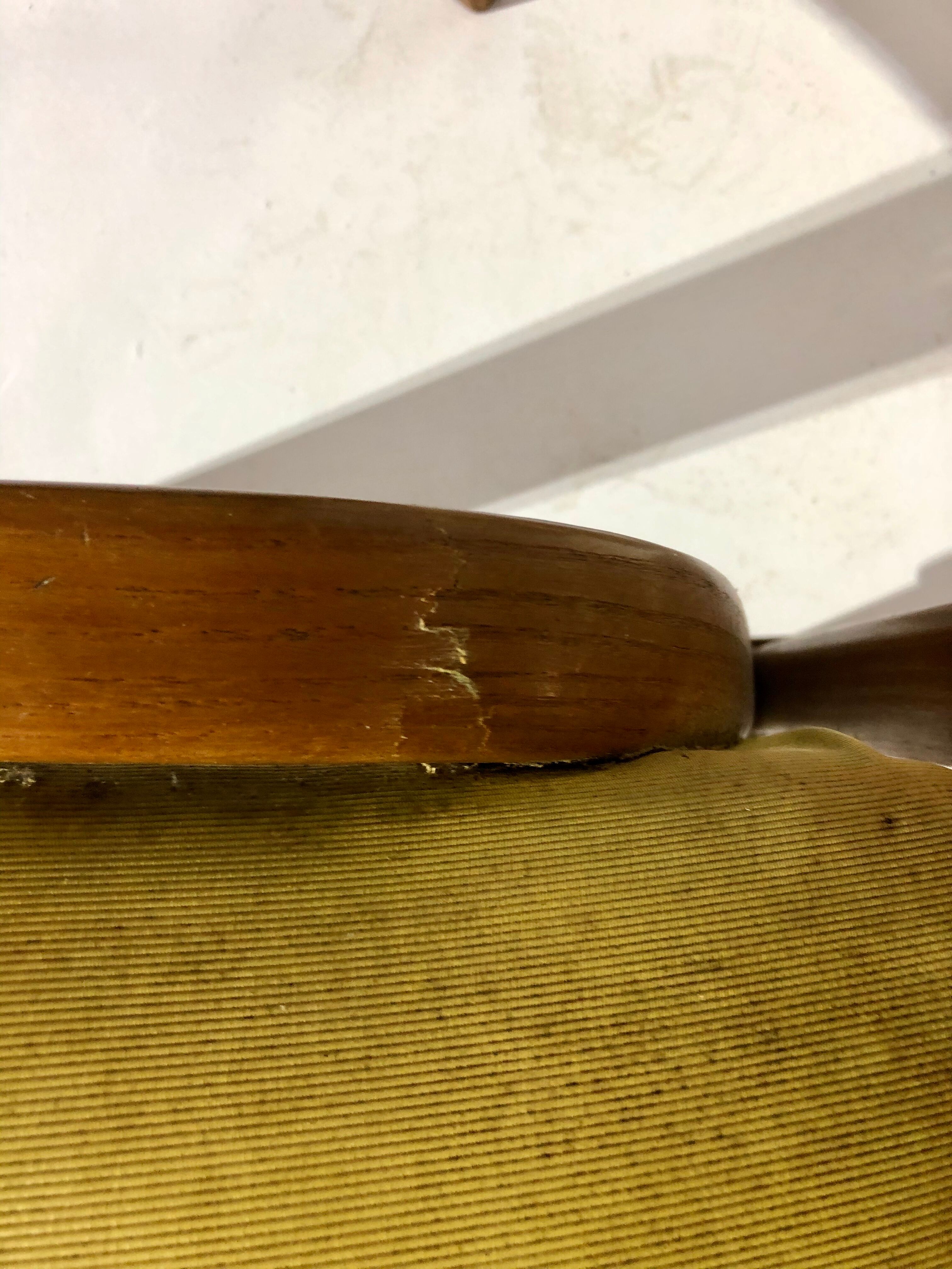 Pair of vintage Bow wood chairs for Steiner - Fabric and wood