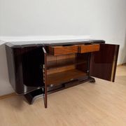 Art Deco Sideboard in Macassar Ebony and Brass, Paris, 1930s