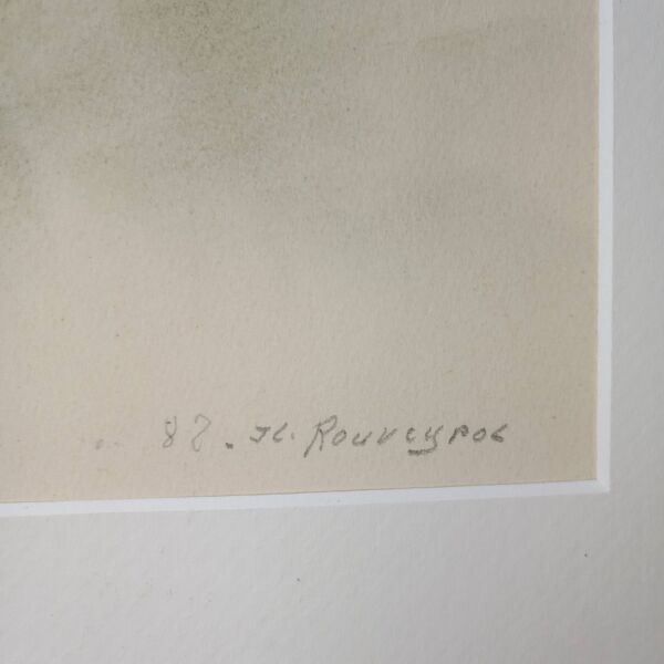 Saint Paul De Vence Pastel original signé 1982 Cadre