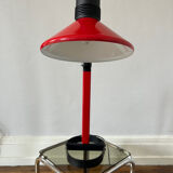 Vintage industrial desk lamp metal red and black 70s 80s