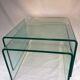 Set 2 glass nesting tables 1980
