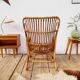 Louis Sognot vintage rattan armchair