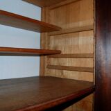 Large Empire library in solid mahogany, late nineteenth century