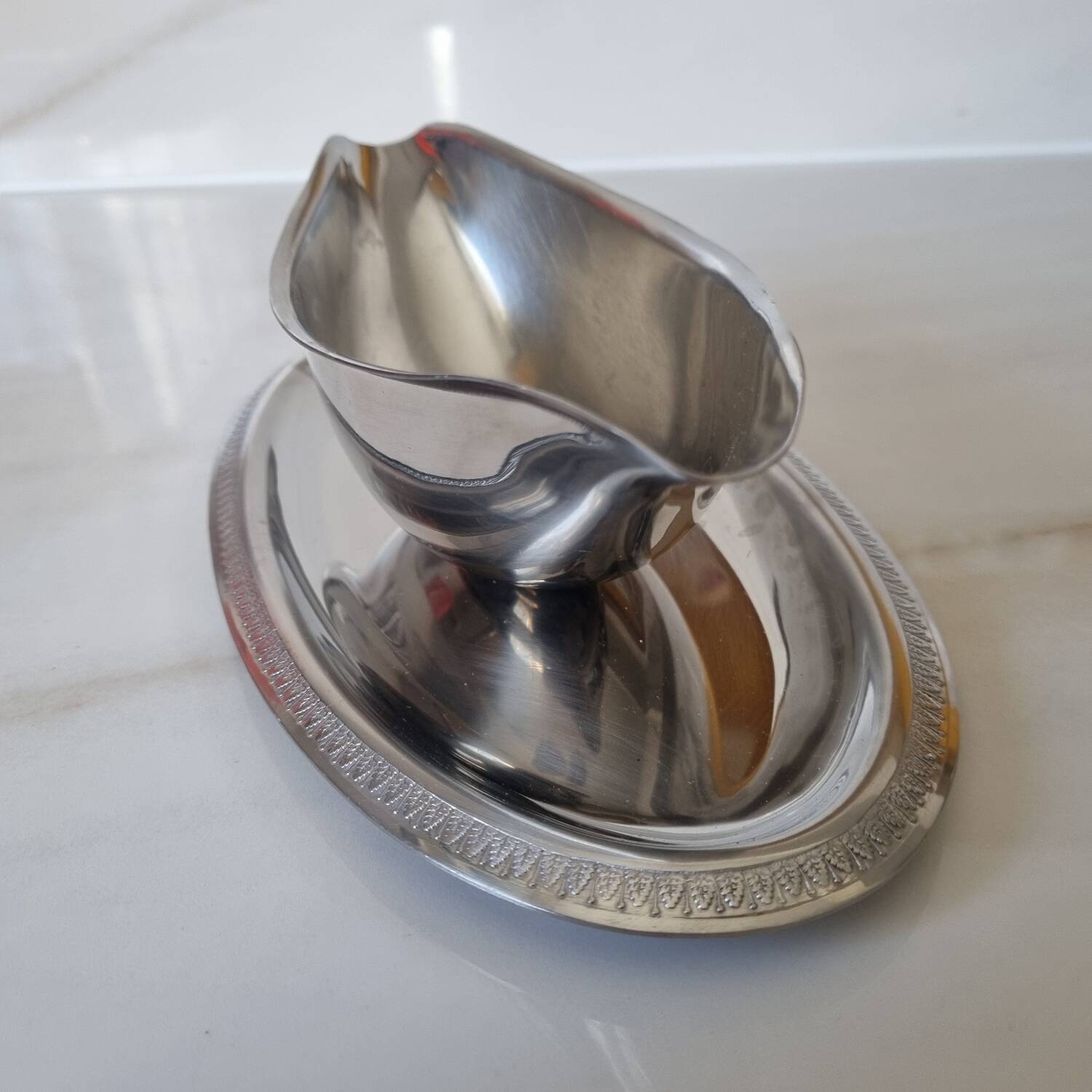 Stainless steel sauce boat, 1980