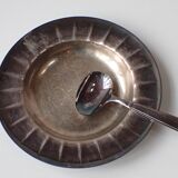 Christofle galla - silver-plated plate and spoon - birth box