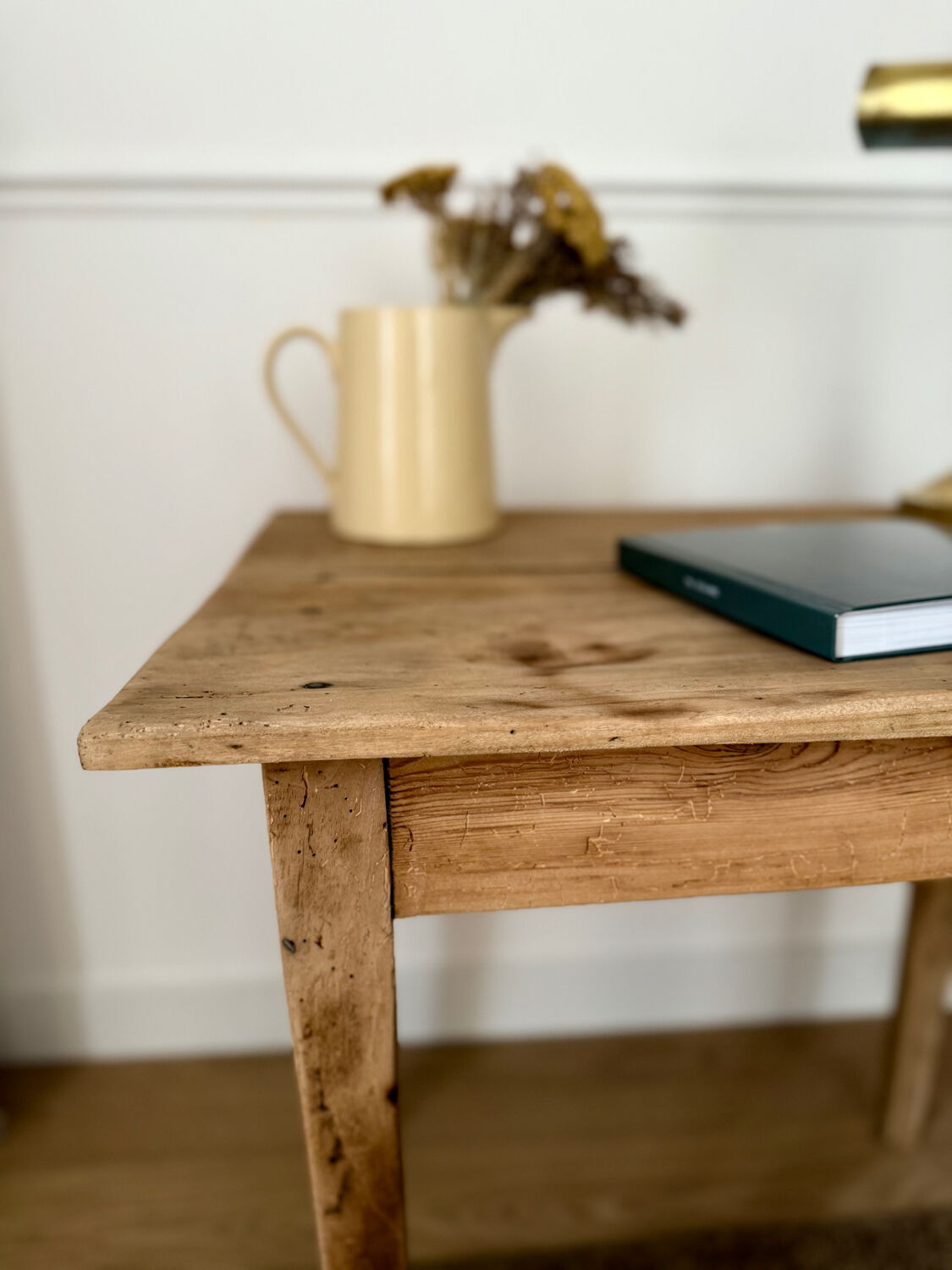 Renovated wooden side table or small desk