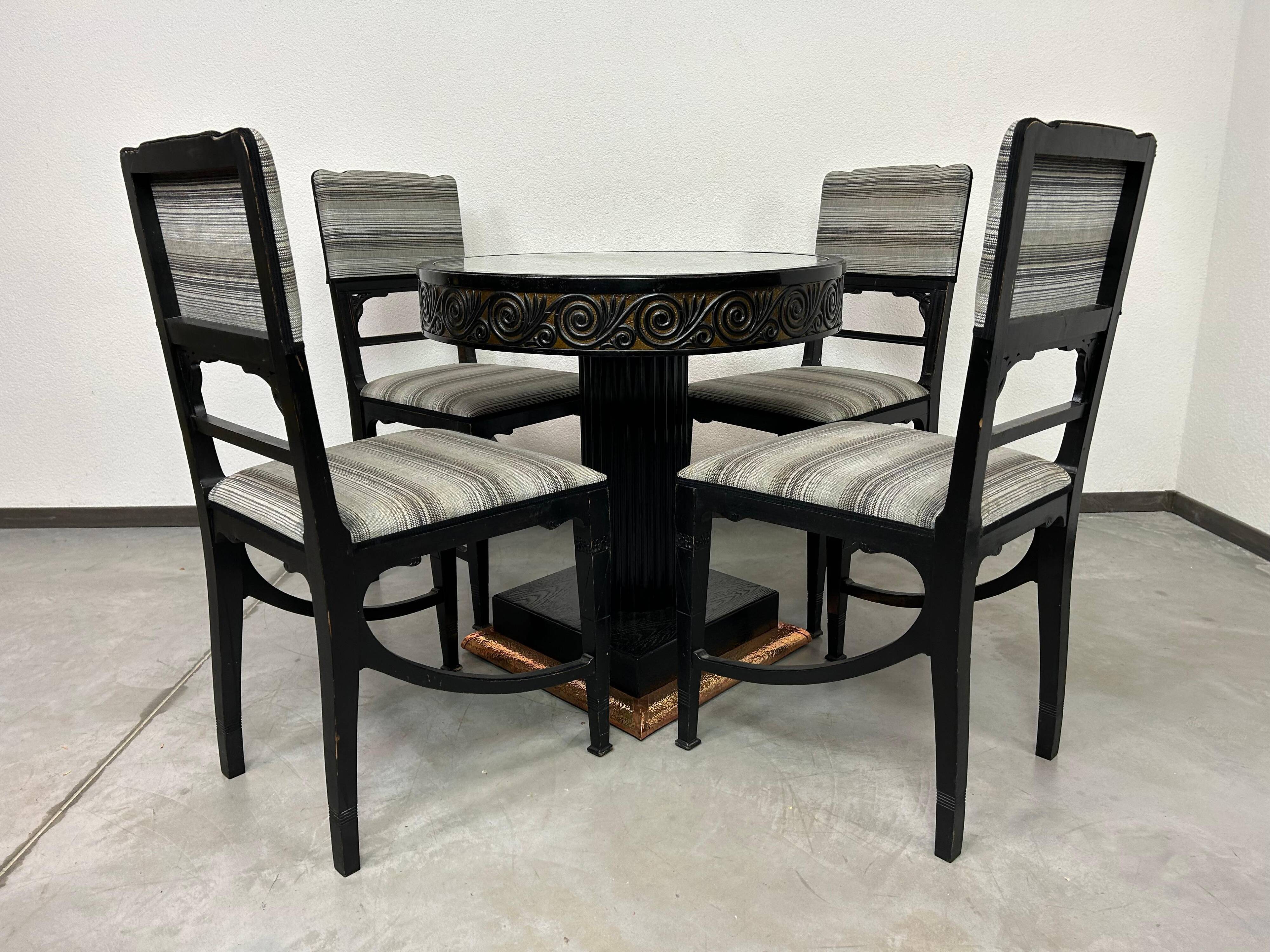Black Jugendstil coffee table