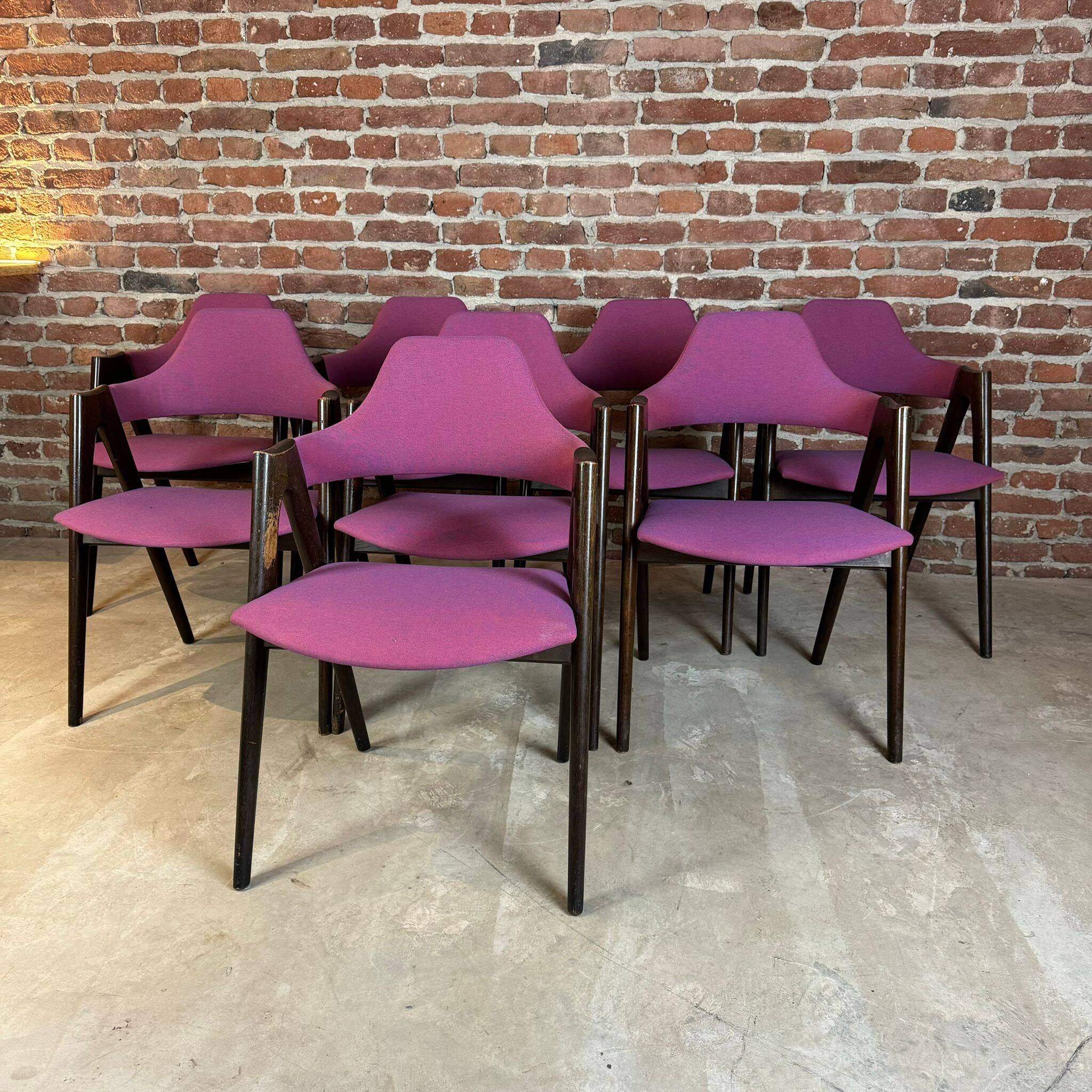 Set of eight 'Compass' chairs, Kai Kristiansen, Denmark 1960
