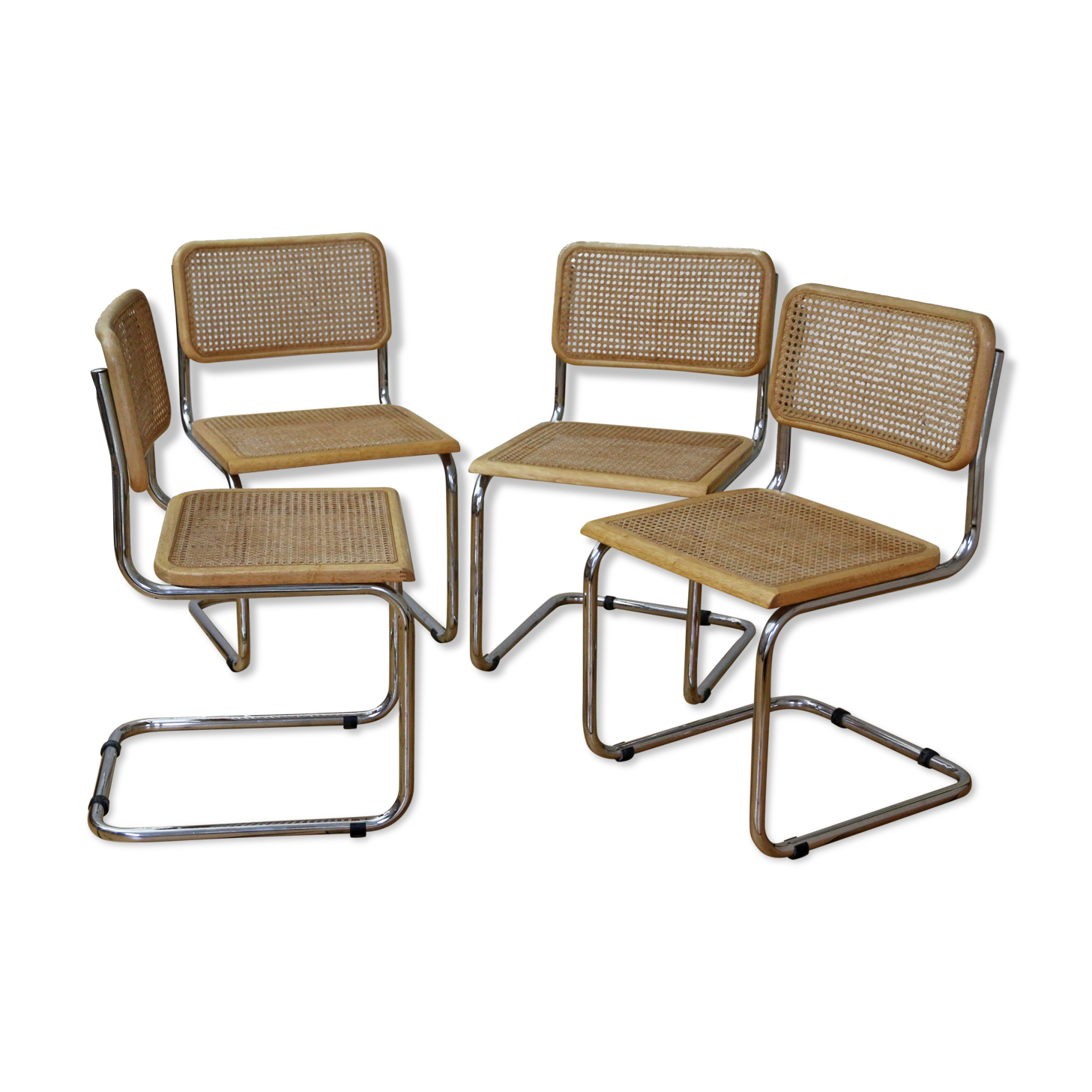 Set of 4 cesca chairs Marcel Breuer, 1970s