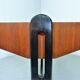 Vintage teak desk with black scissor legs 1960's