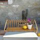 Superb and rare vintage rattan shelf.