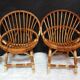 Fauteuil enfant en rotin vintage
