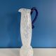 Decorative carafe or vase in blue and white Murano blown glass, chic style