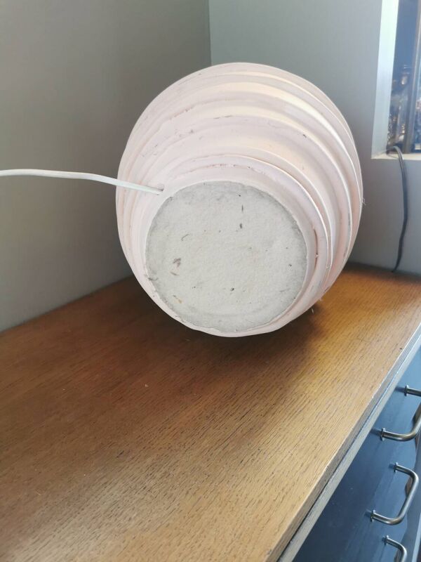 Grand pied de lampe vintage en terre cuite