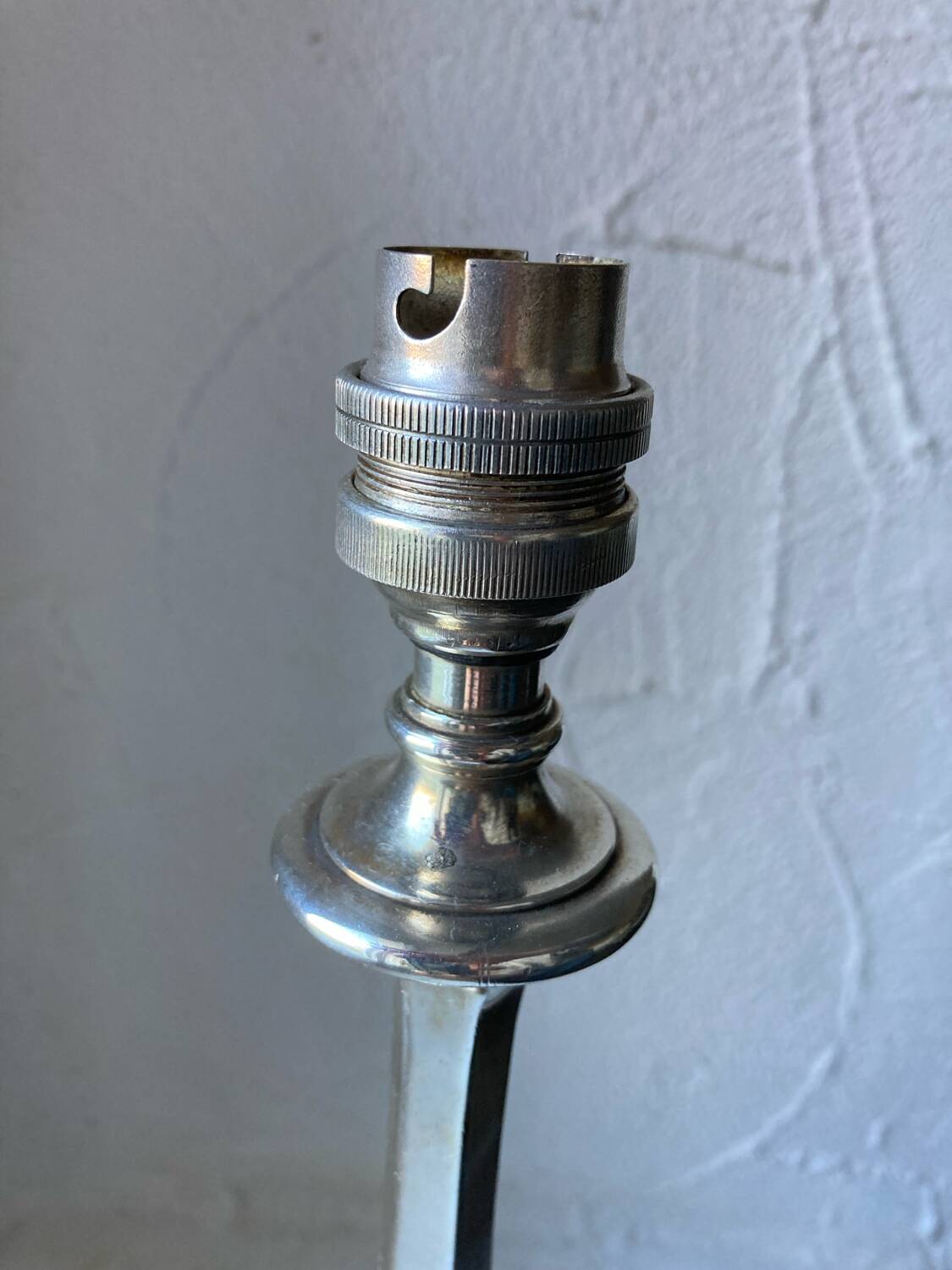 Silver-plated candlestick lamp Gagneau Paris