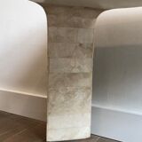 Pair of Sofa Ends Made Of Marble Wafers And Brass Net. French work. Ve