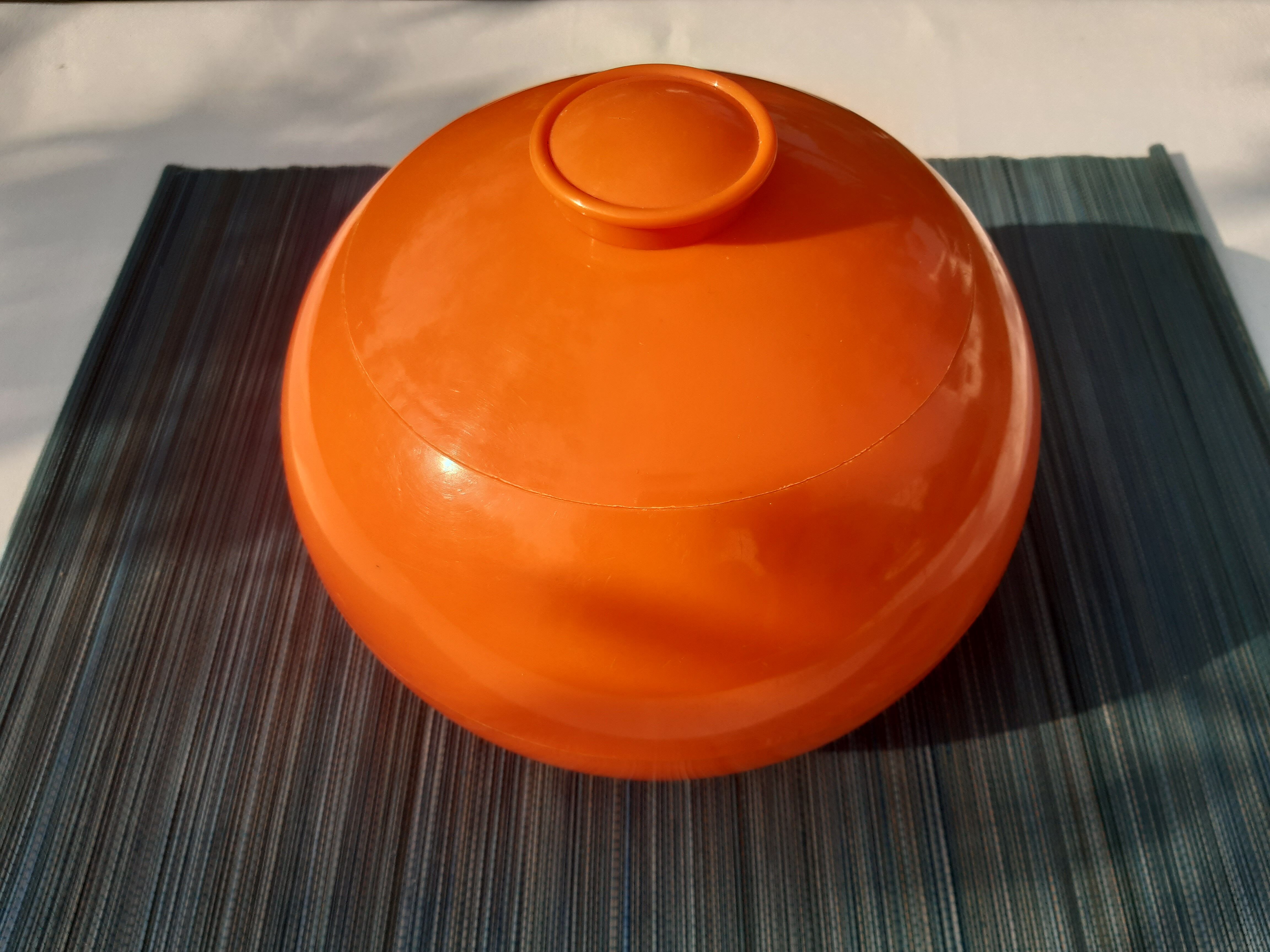 80's orange ice bucket