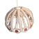 Vintage macramé and wood pendant light