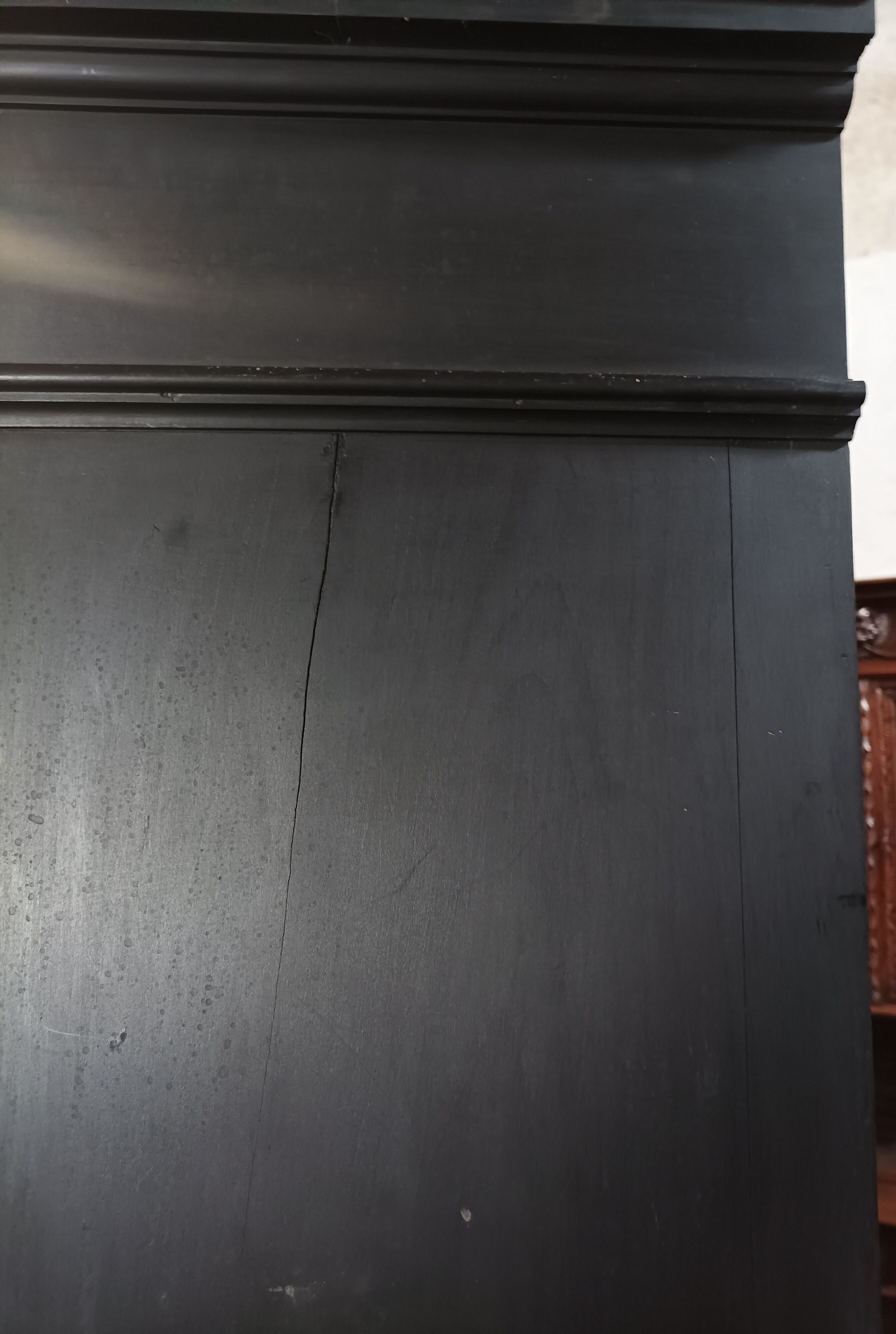 Vintage painted wooden bookcase