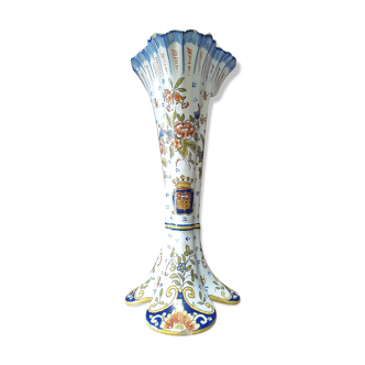 Desvres earthenware vase