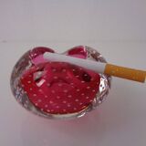 Pink Sommerso Murano Glass Ashtray, Italy, 1960s