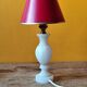 Antique marble lamp base - white stone urn lamp