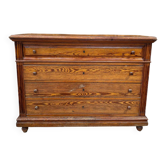 Commode en pitchpin massif