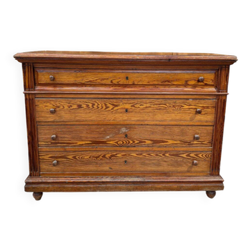 Commode en pitchpin massif