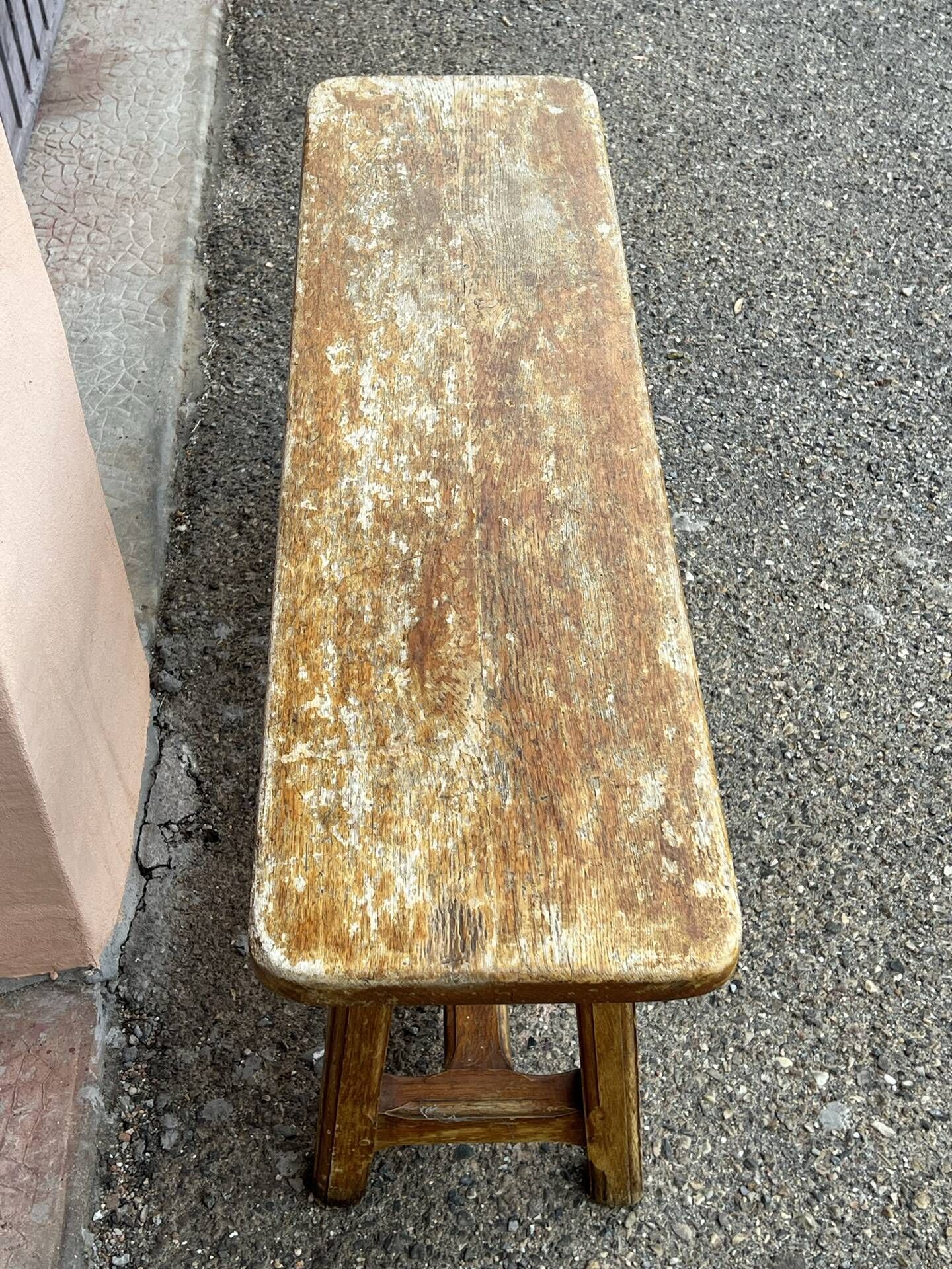 Solid wood bench, French craftsmanship, 102cm