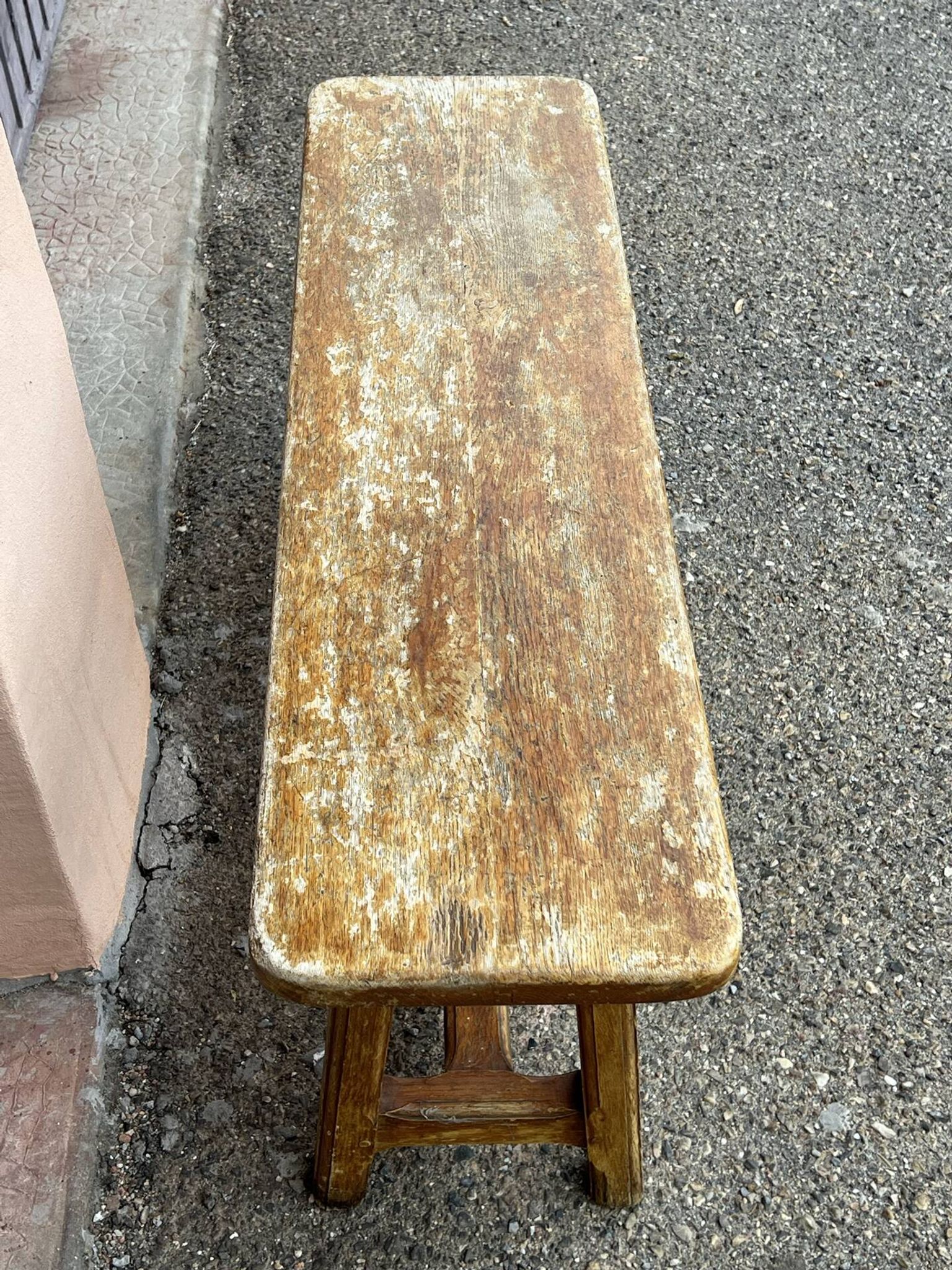 Solid wood bench, French craftsmanship, 102cm