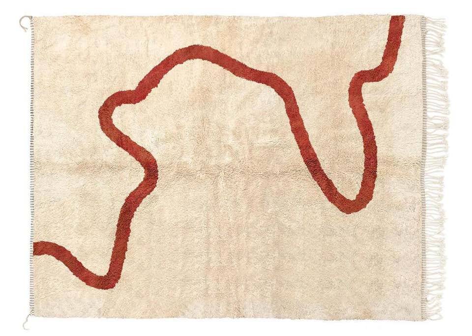 Moroccan wool Beni ouarain rug 200x100cm