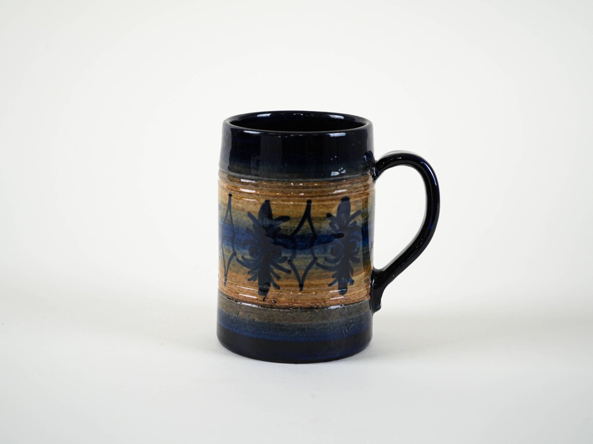 Ceramic beer mug, Danish design, 1970s, made in Denmark