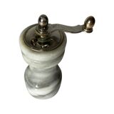 Retro Salt and Pepper Shakers | Vintage Salt and Pepper Grinders Made Of Marble 1970s