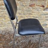 Vintage office chair in black skai