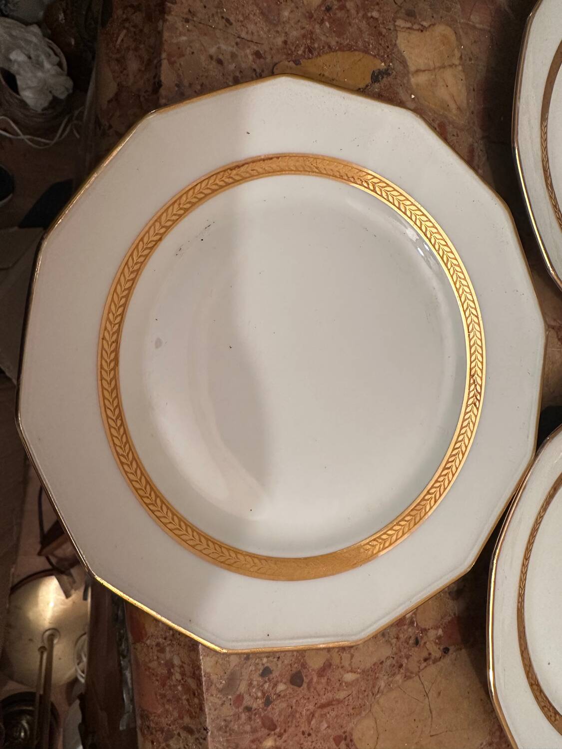 F. Legrand Limoges - Service à Dessert 2 Plat Gâteaux/Tartes + 11 assi