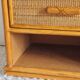 Pair of vintage rattan bedside tables from the 1970s.