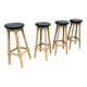 Set of 4 Bar Stools for Restaurant, Pub, Tavern