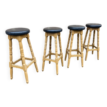 Set of 4 Bar Stools for Restaurant, Pub, Tavern