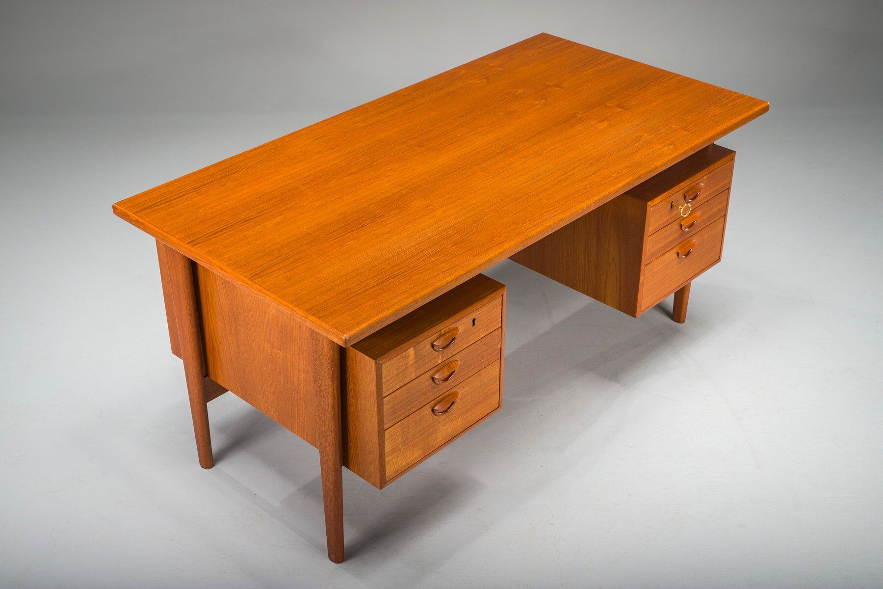 Danish teak desk by Kai Kristiansen for FM Møbler, 1960s